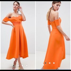 ASOS pleated midi dress